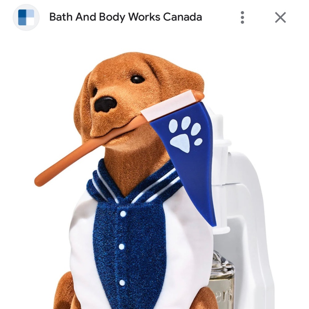 Bath and Body Works CANADA Collegiate Dog Wallflowers Fragrance Plug